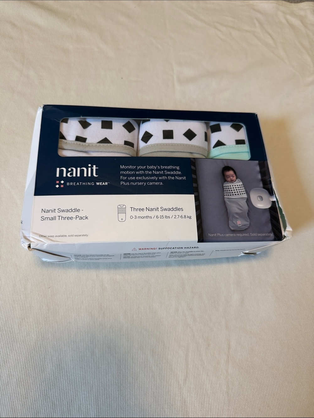 Nanit Swaddle Pack of 3 - 0-3m/6-15lbs